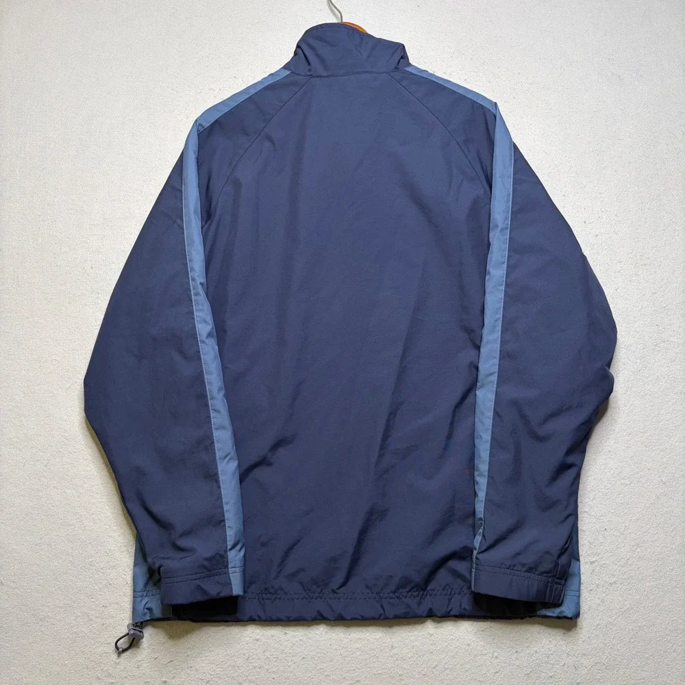 Nike Track Jacket Mens M Navy Blue Vintage 90s Windbreaker Full Zip Futura Logo